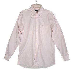 Proper Cloth Mens Button Down Shirt Up Front Sz 17.1-36.4 Pink Striped XL Cotton